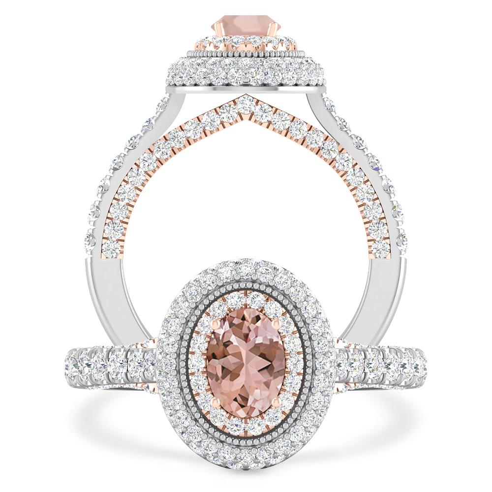 White Gold/Rose Gold - Morganite