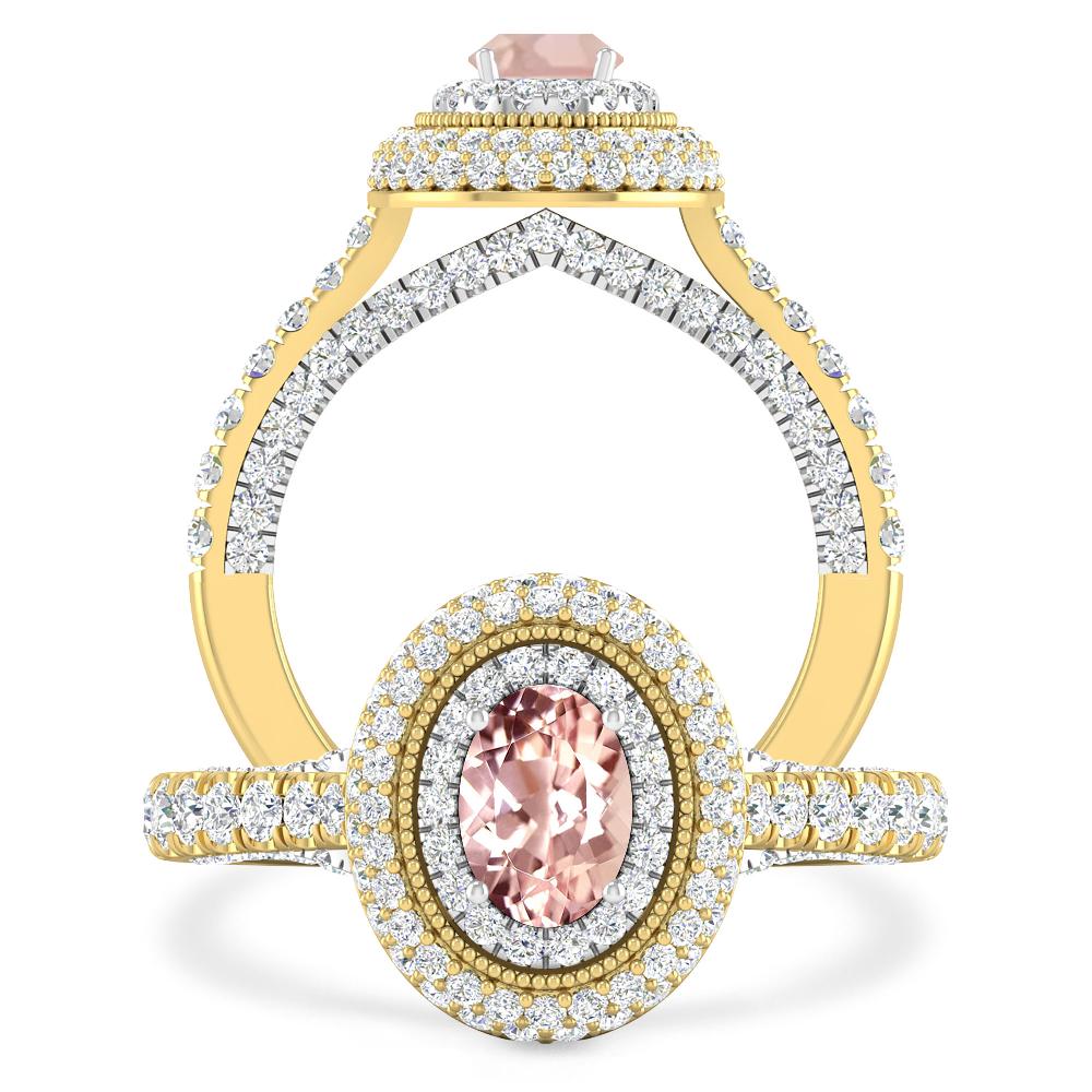 Yellow Gold/White Gold - Morganite