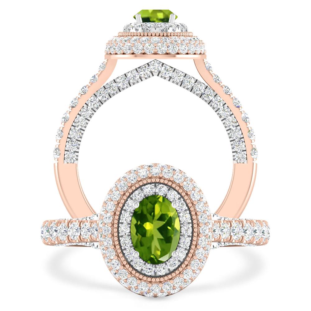 Rose Gold/White Gold - Peridot