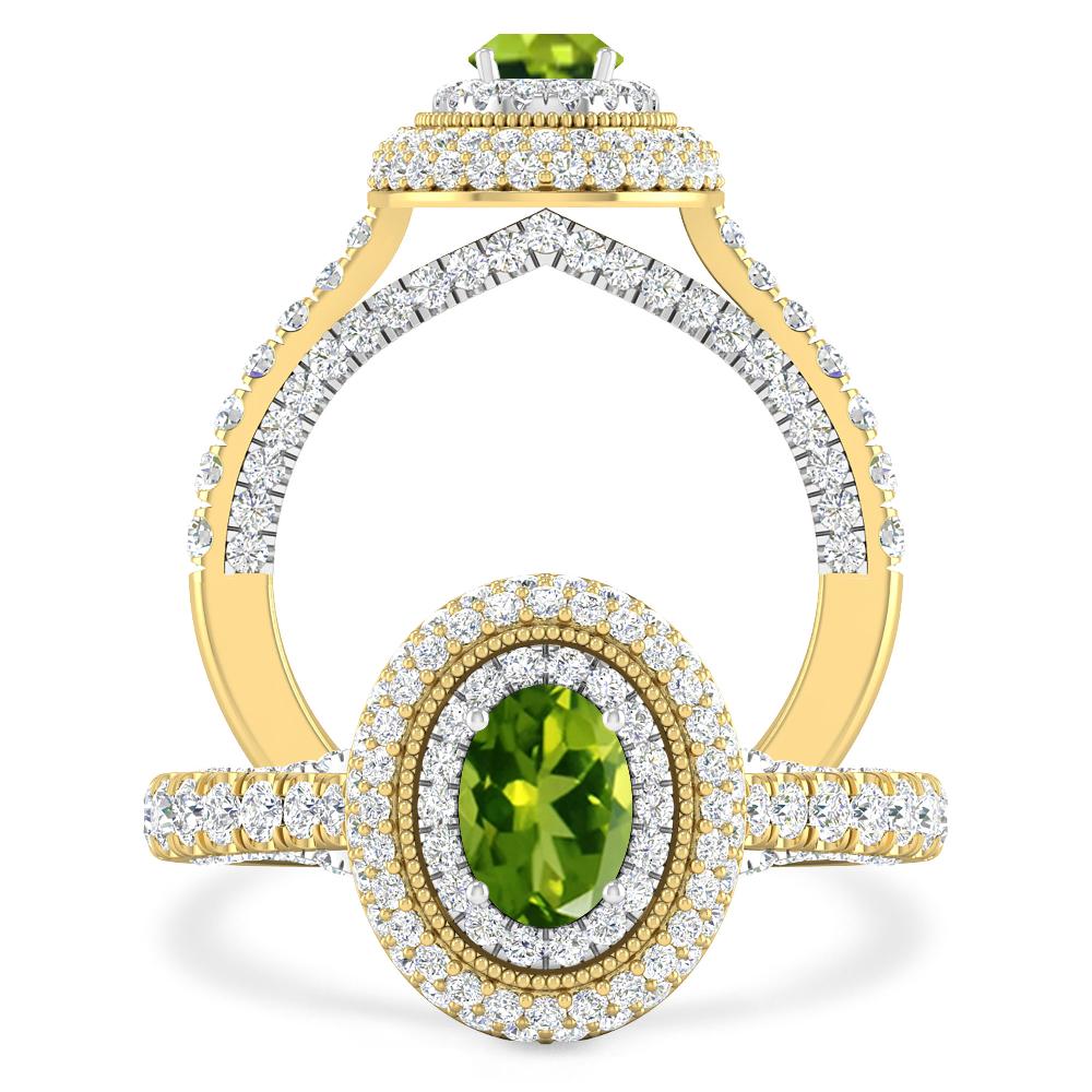 Yellow Gold/White Gold - Peridot