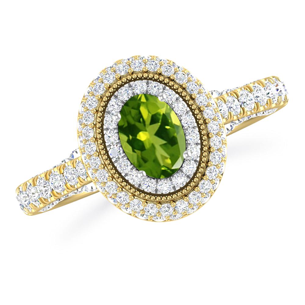 Yellow Gold/White Gold - Peridot