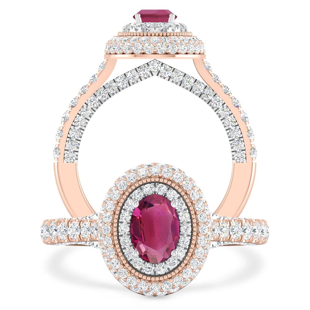 Rose Gold/White Gold - Pink Tourmaline