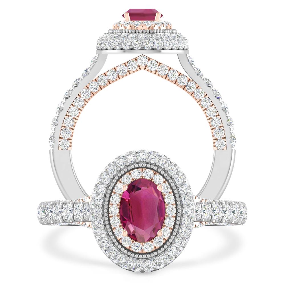 White Gold/Rose Gold - Pink Tourmaline