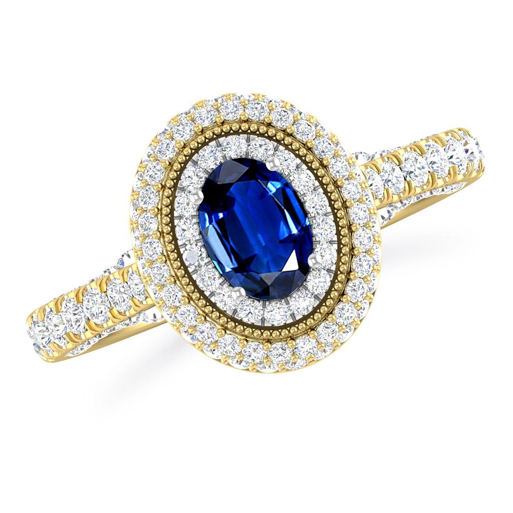 Yellow Gold/White Gold - Sapphire