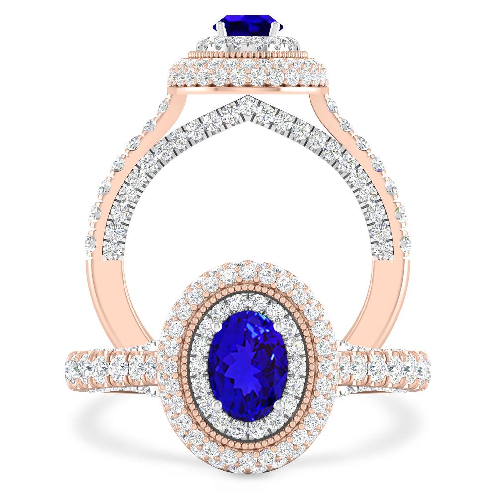 Rose Gold/White Gold - Tanzanite