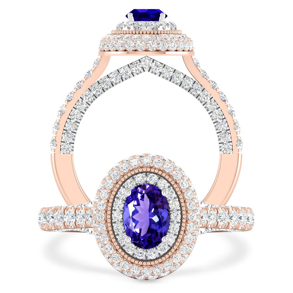 Rose Gold/White Gold - Tanzanite