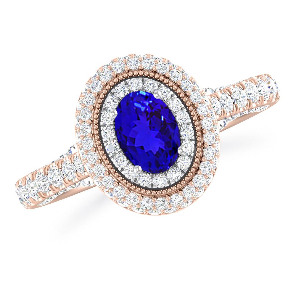 Rose Gold/White Gold - Tanzanite