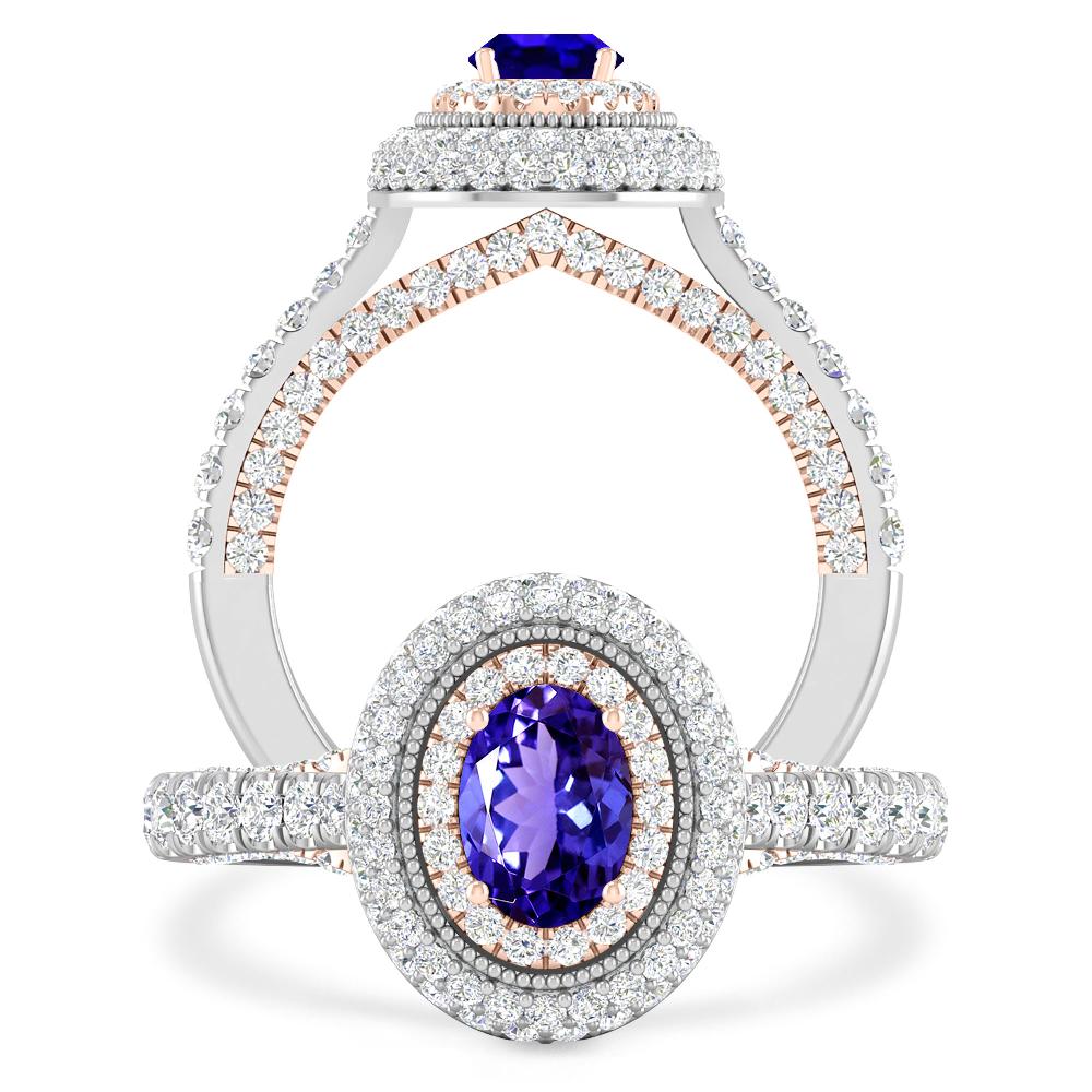 White Gold/Rose Gold - Tanzanite