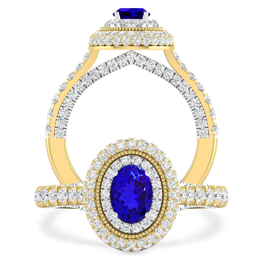 Yellow Gold/White Gold - Tanzanite