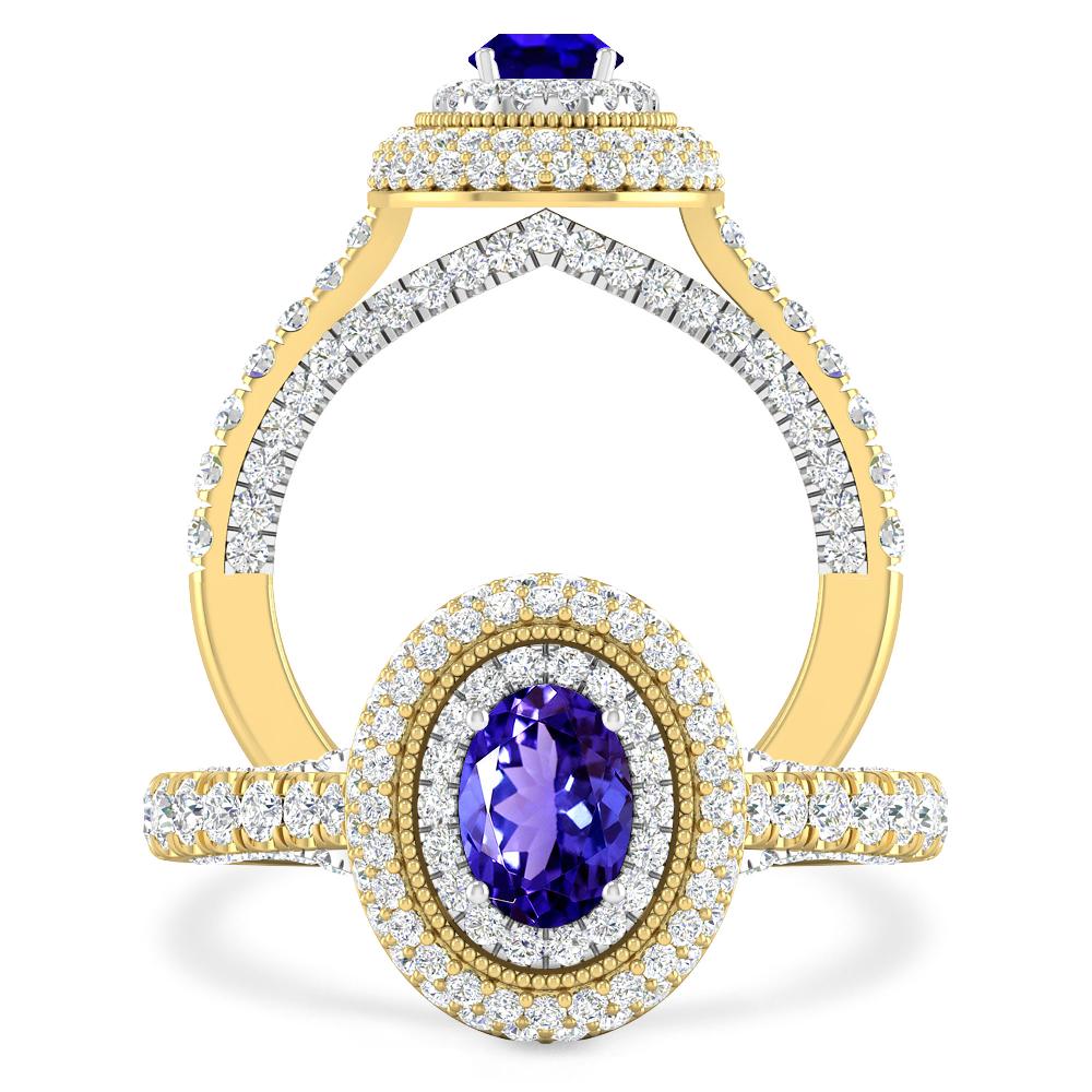 Yellow Gold/White Gold - Tanzanite