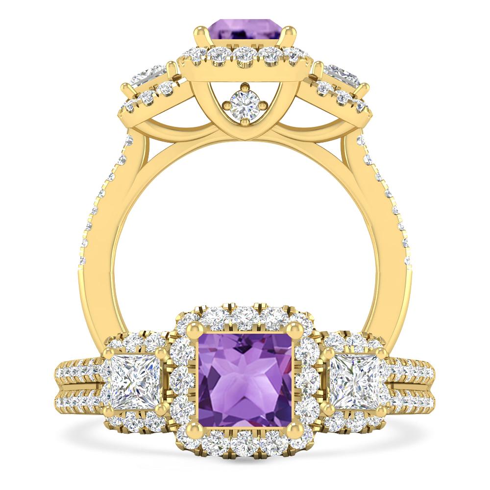 Yellow Gold - Amethyst