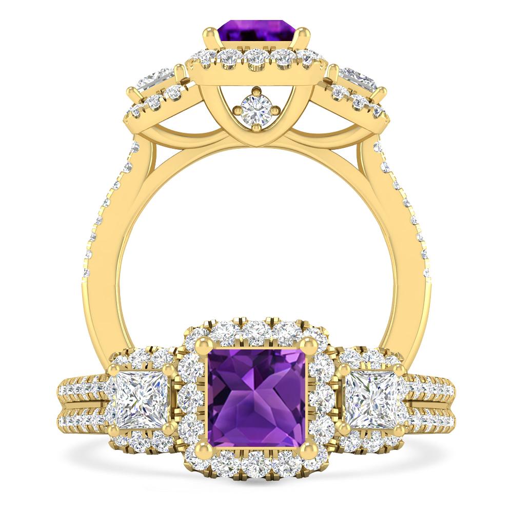 Yellow Gold - Amethyst