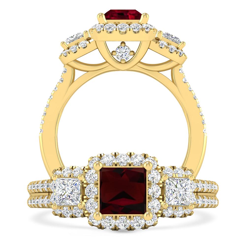 Yellow Gold - Garnet