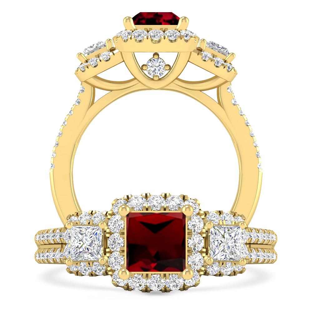 Yellow Gold - Garnet