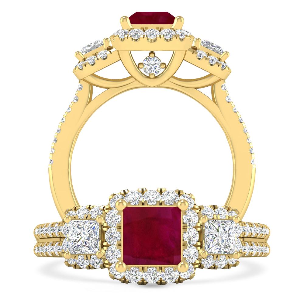 Yellow Gold - Ruby