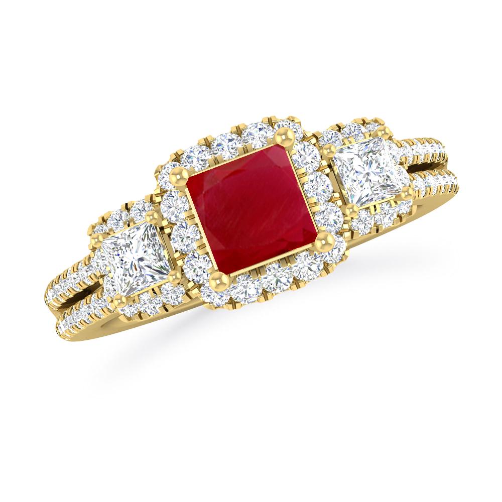 Yellow Gold - Ruby