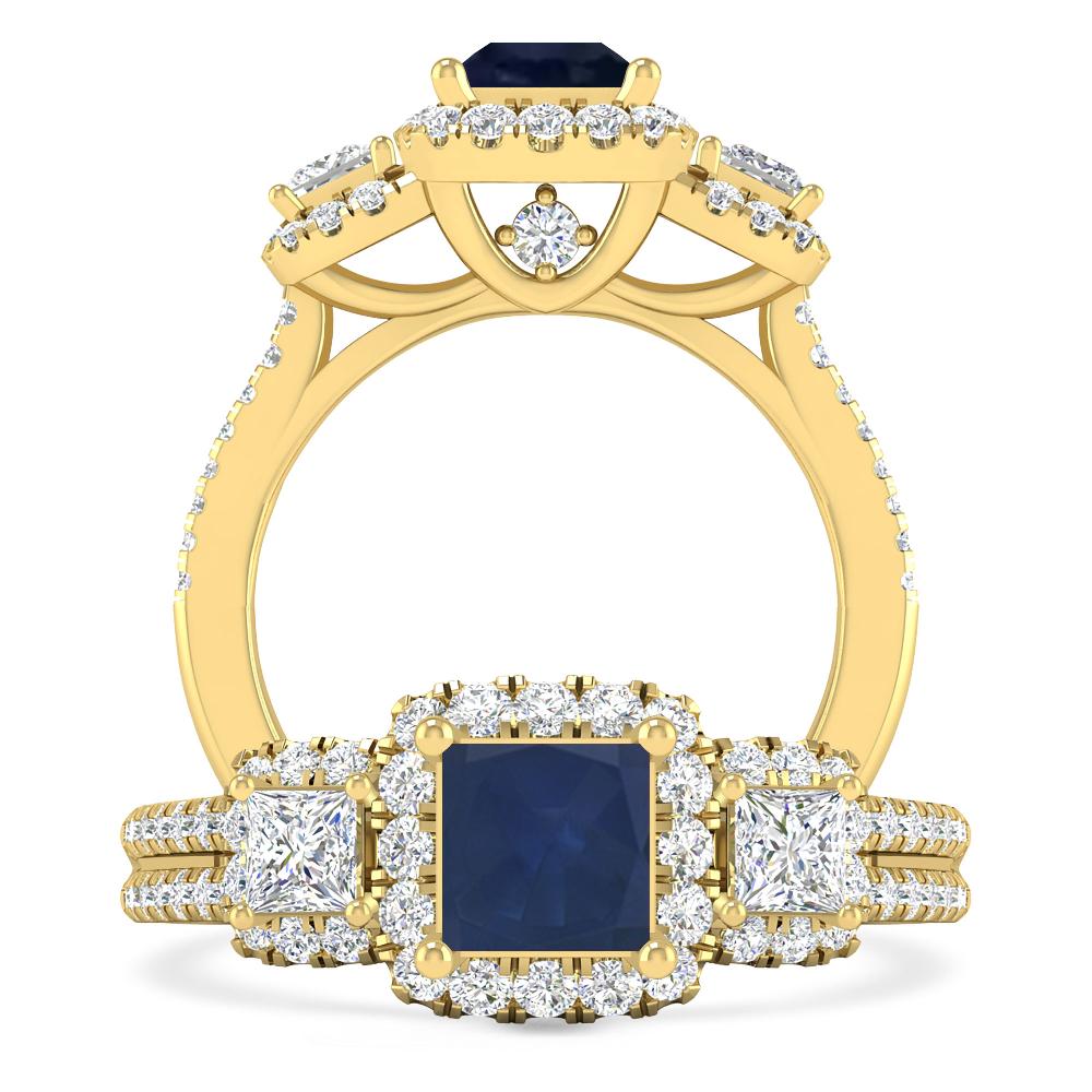 Yellow Gold - Sapphire