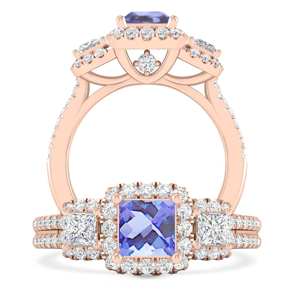 Rose Gold - Tanzanite