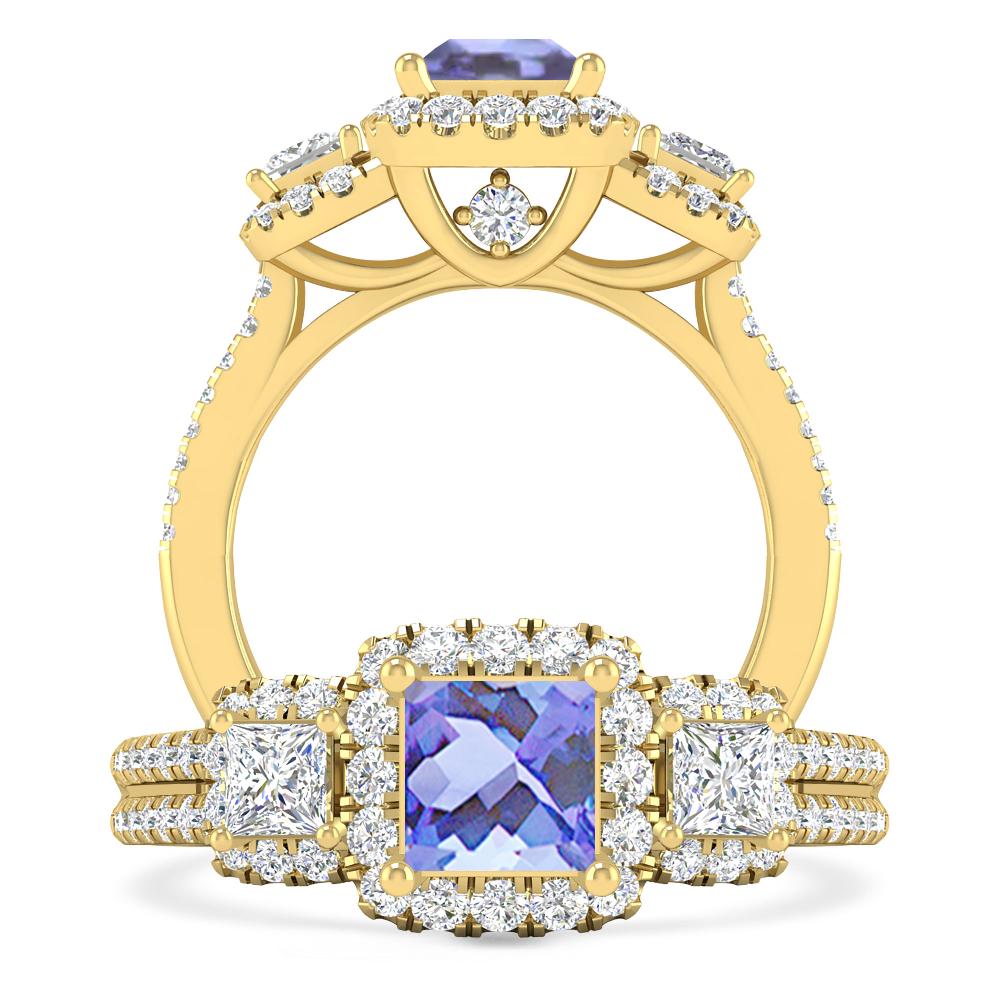 Yellow Gold - Tanzanite