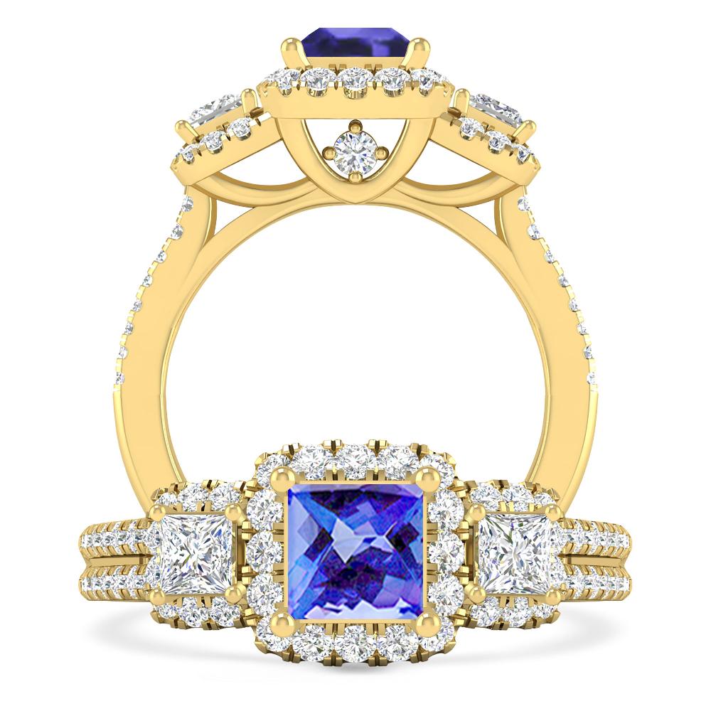 Yellow Gold - Tanzanite