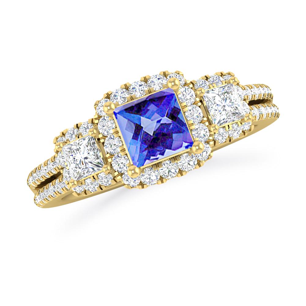 Yellow Gold - Tanzanite