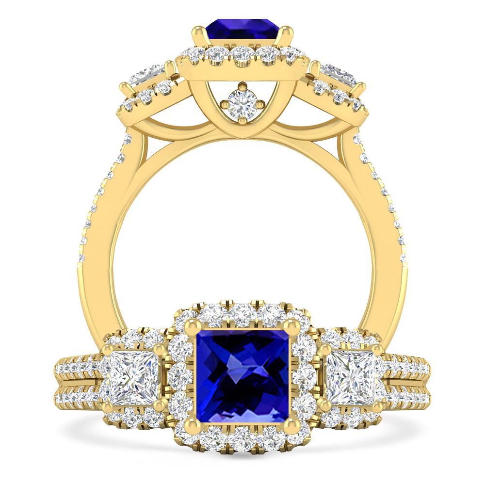 Yellow Gold - Tanzanite