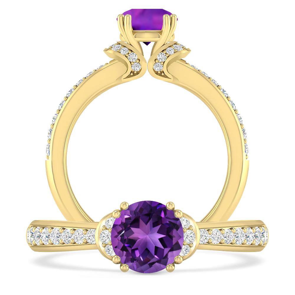 Yellow Gold - Amethyst