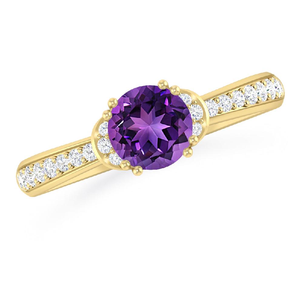 Yellow Gold - Amethyst