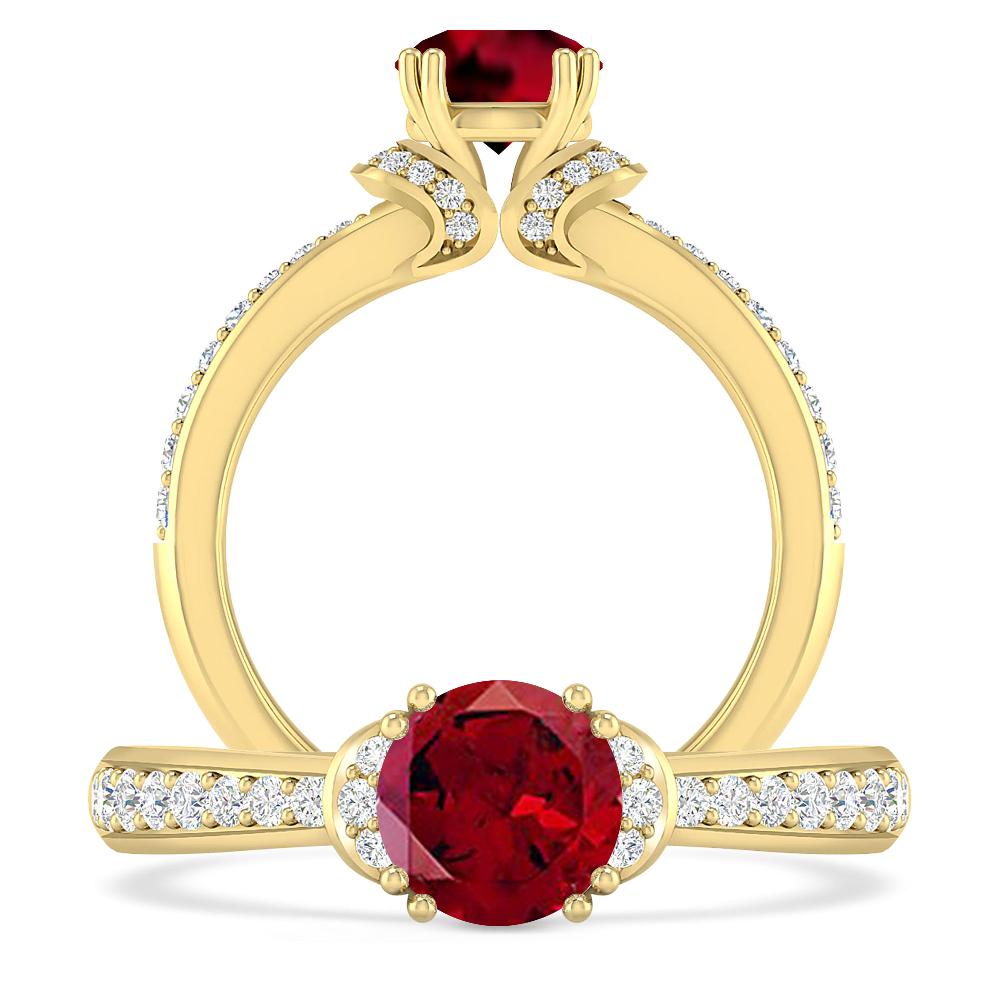 Yellow Gold - Garnet