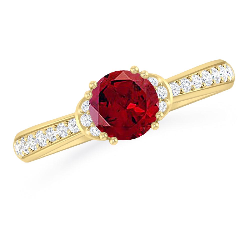 Yellow Gold - Garnet