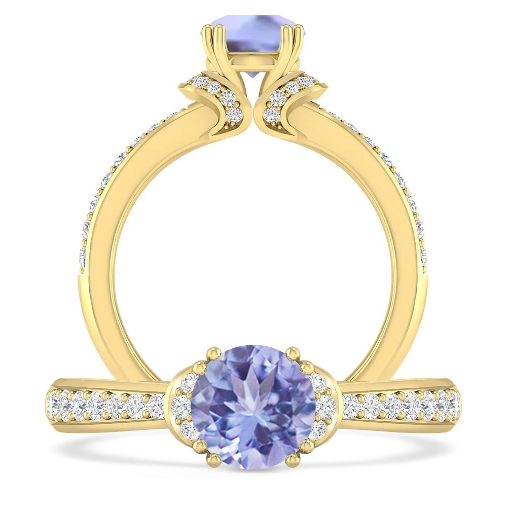 Yellow Gold - Tanzanite