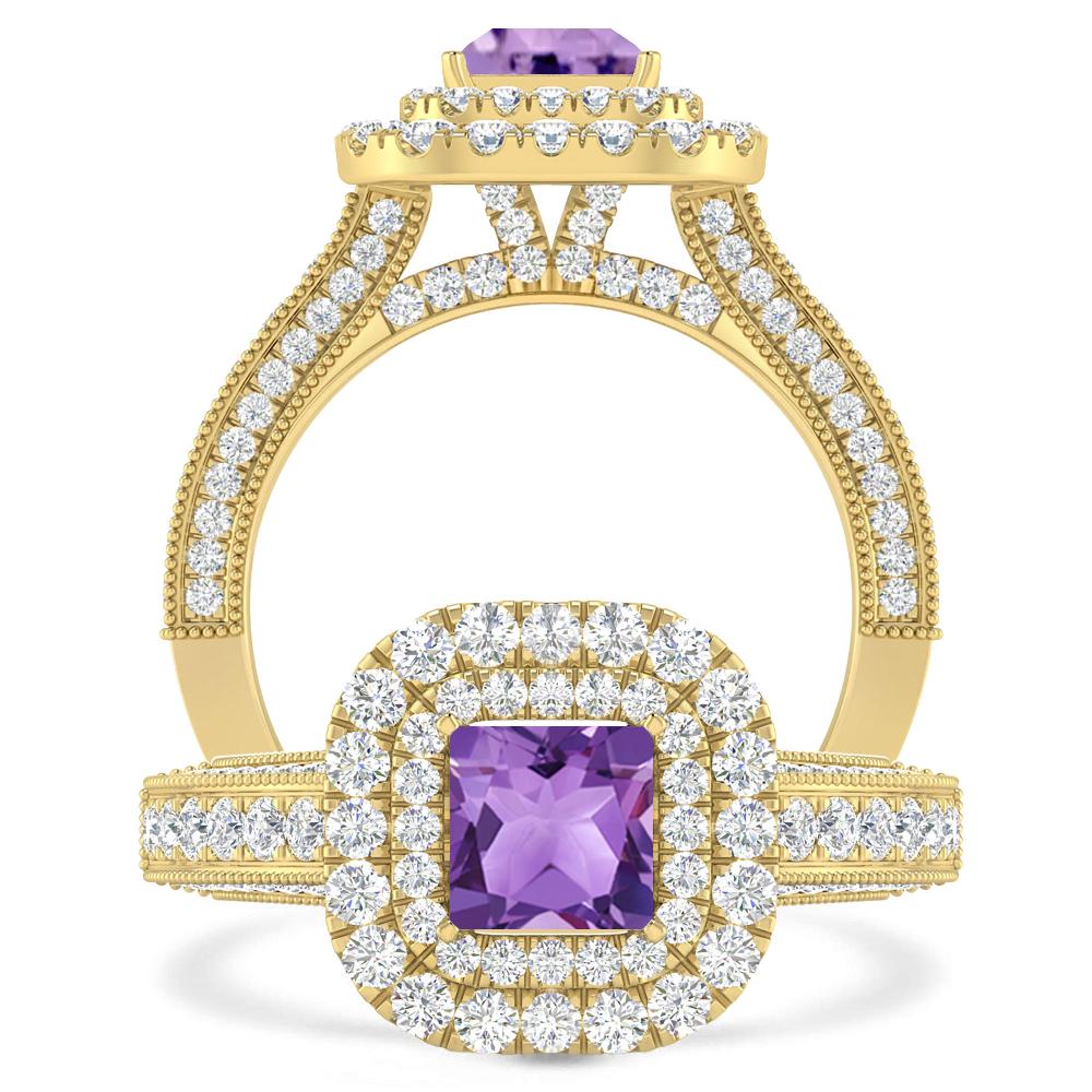 Yellow Gold - Amethyst