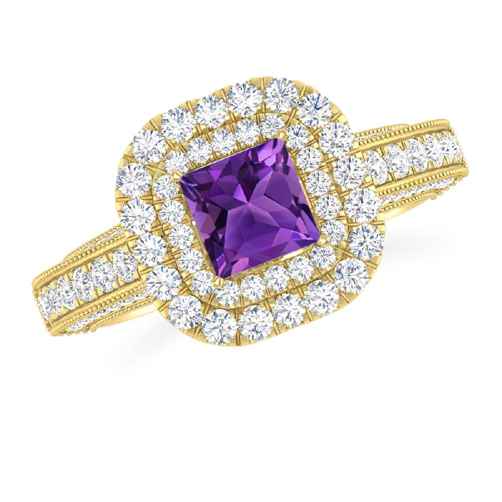 Yellow Gold - Amethyst