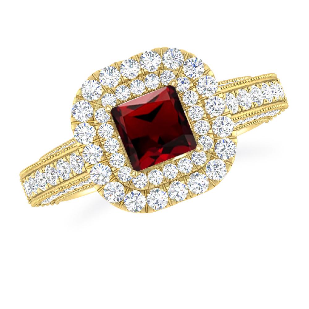 Yellow Gold - Garnet