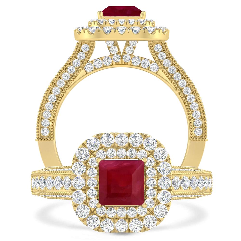 Yellow Gold - Ruby