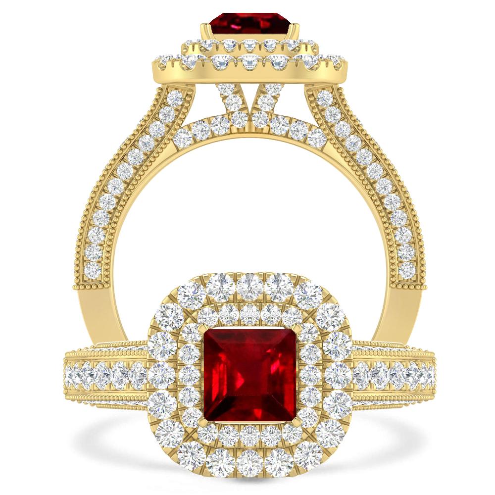 Yellow Gold - Ruby