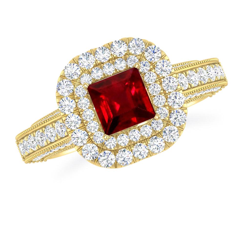 Yellow Gold - Ruby