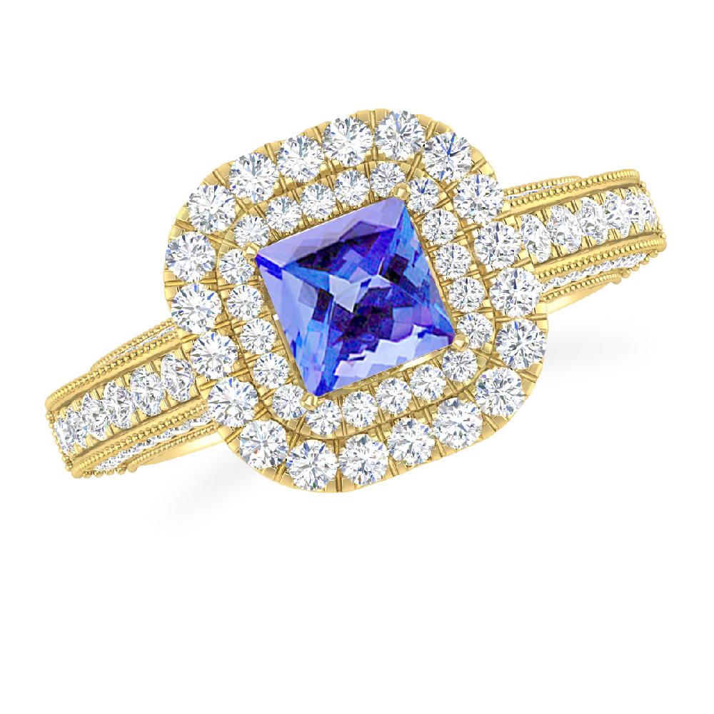 Yellow Gold - Tanzanite