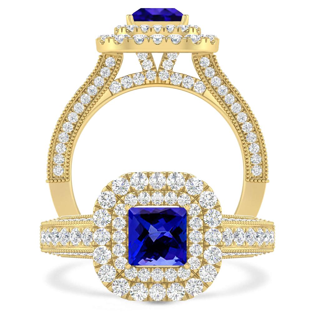 Yellow Gold - Tanzanite