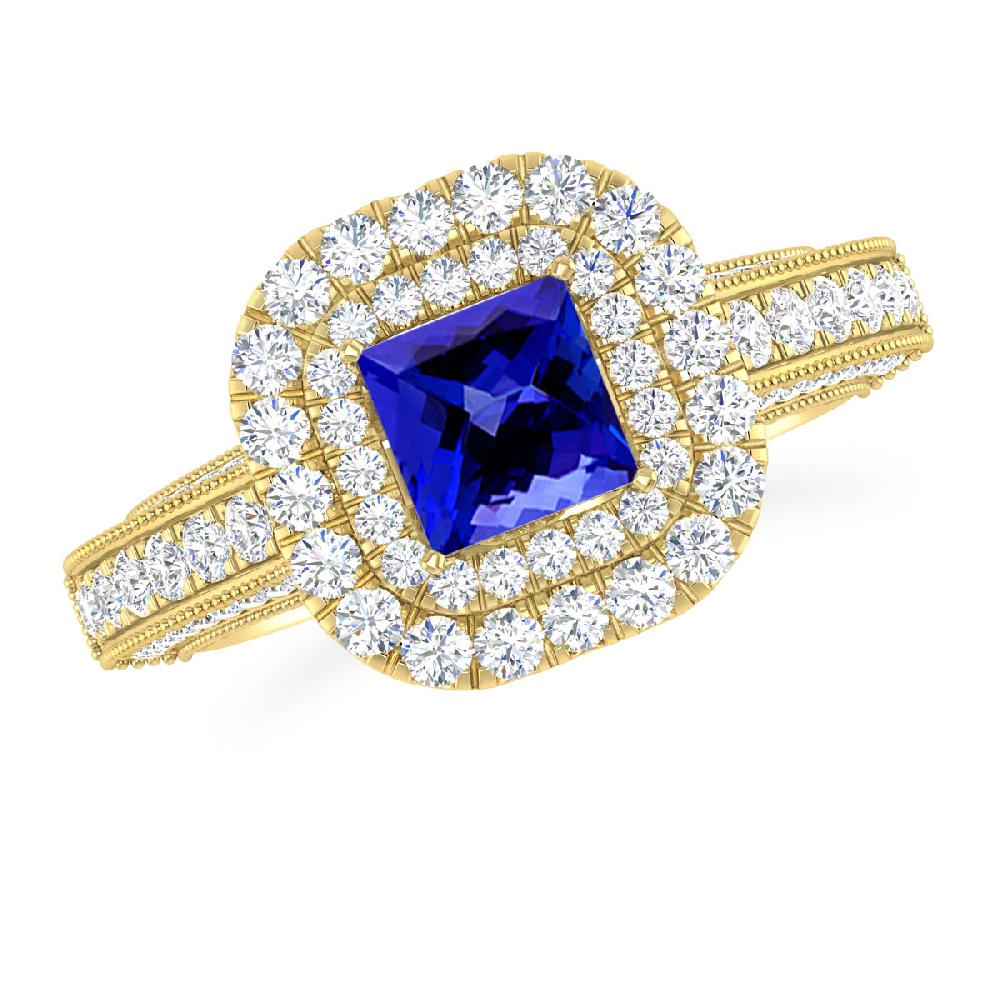 Yellow Gold - Tanzanite