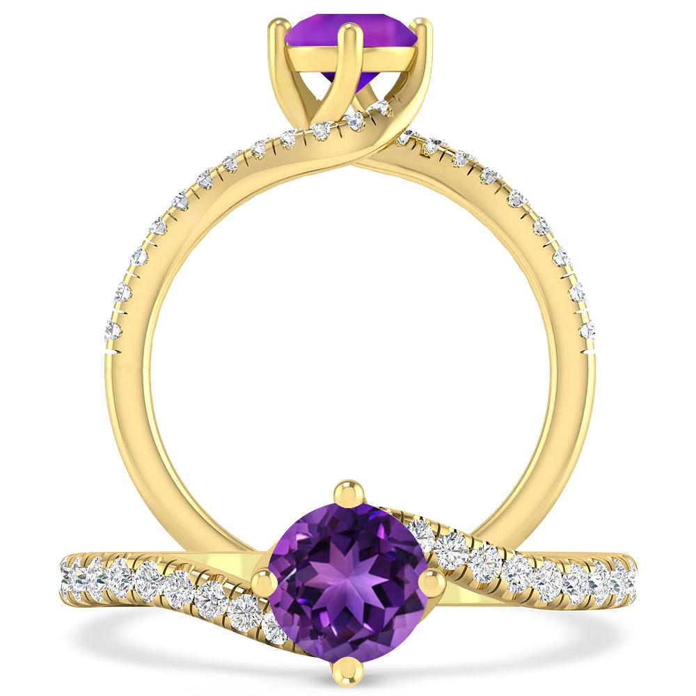 Yellow Gold - Amethyst