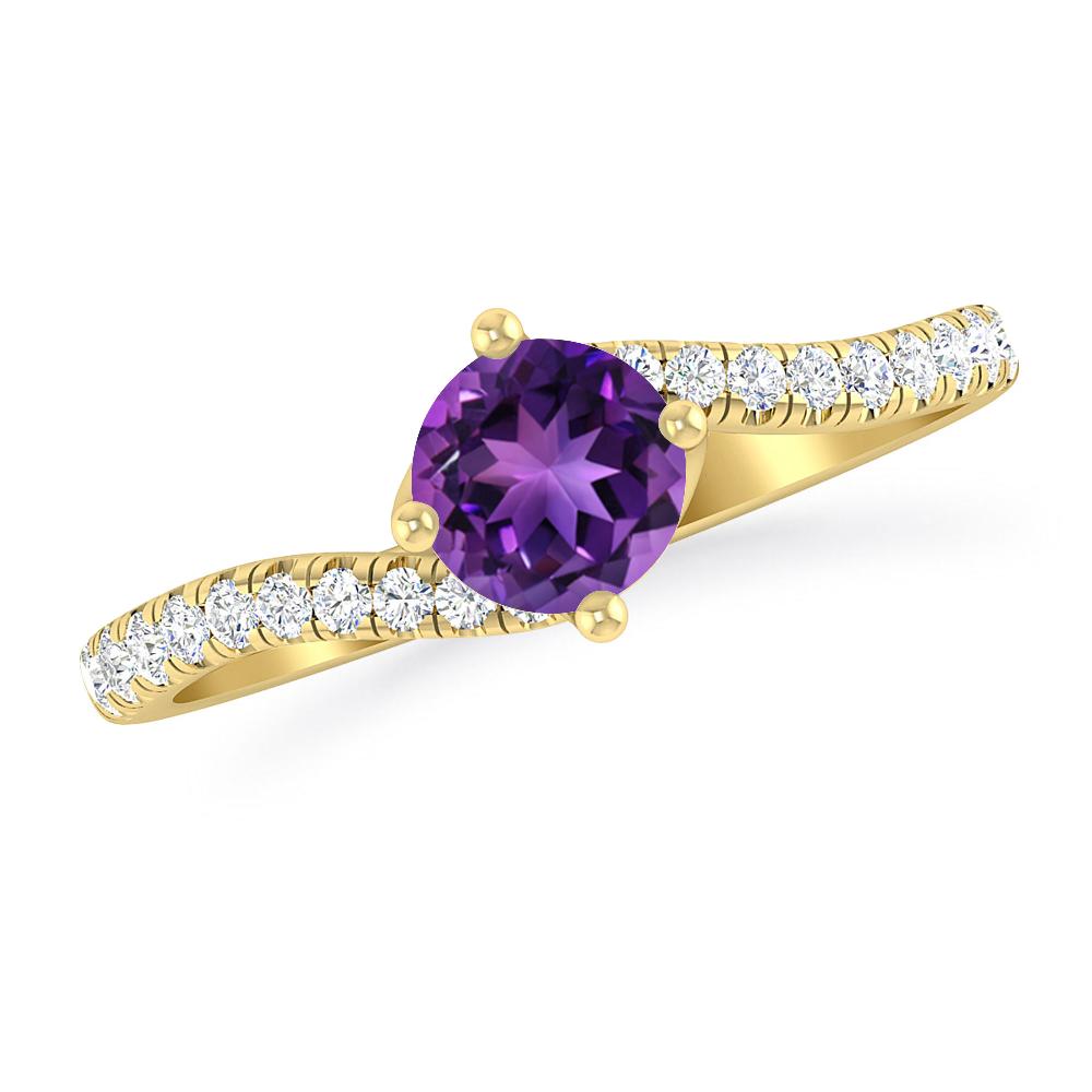 Yellow Gold - Amethyst