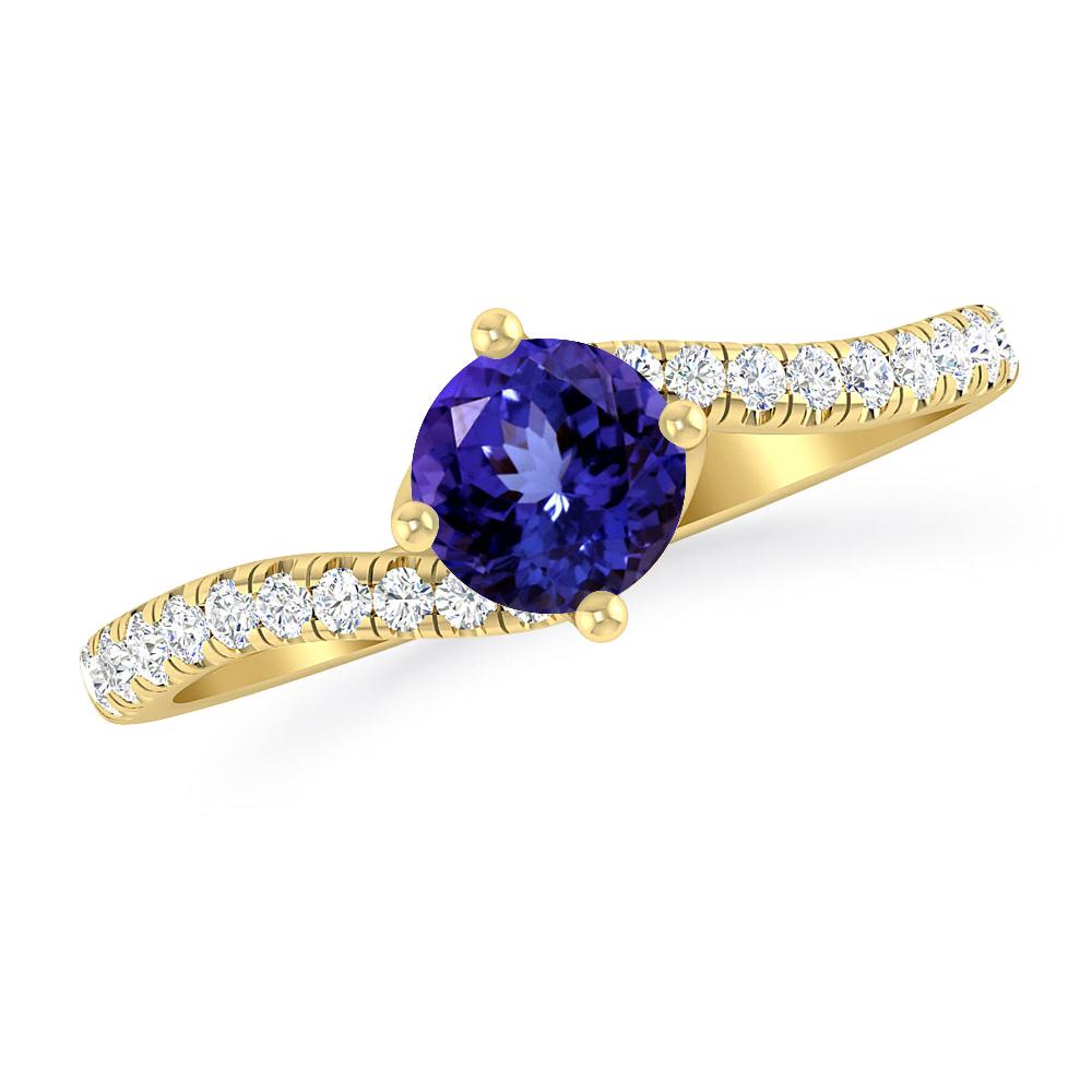 Yellow Gold - Tanzanite