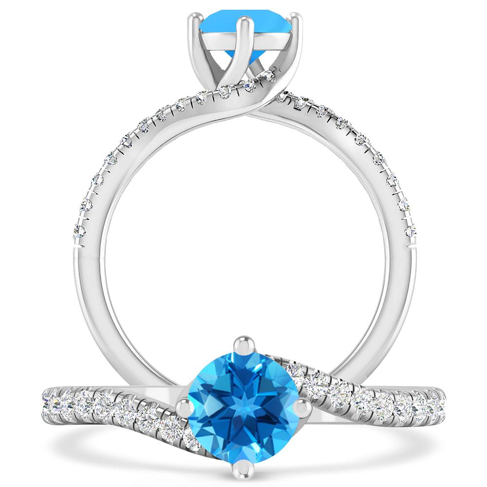 White Gold - Blue Topaz