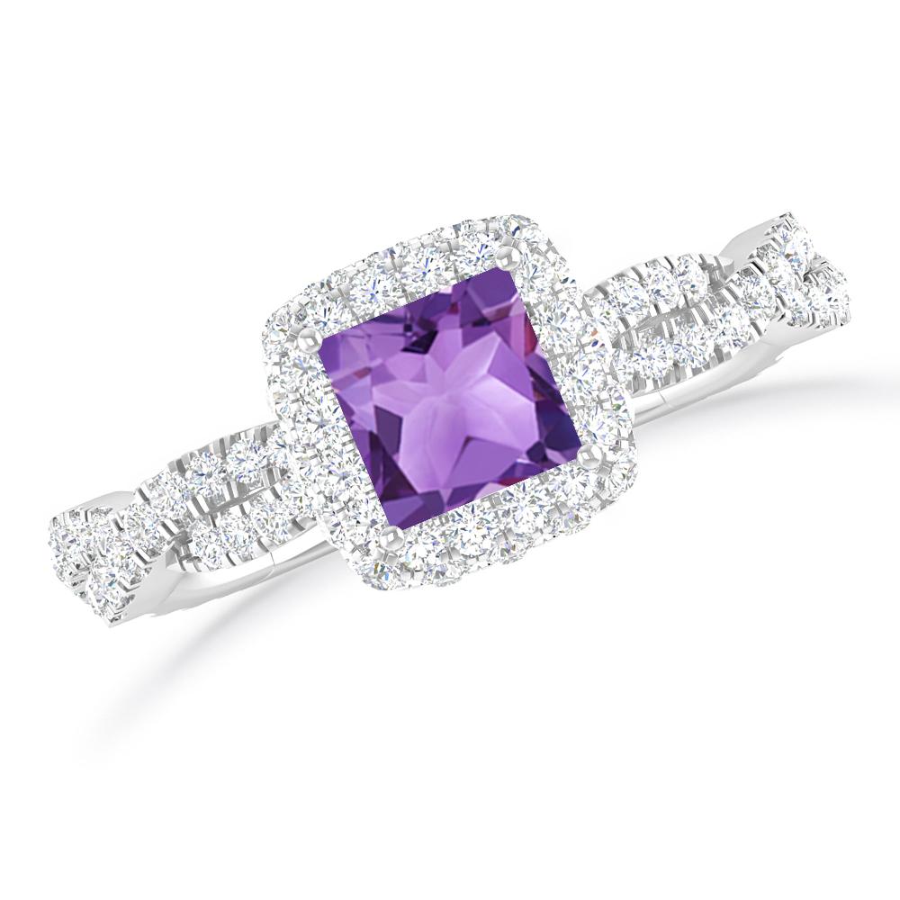 White Gold - Amethyst