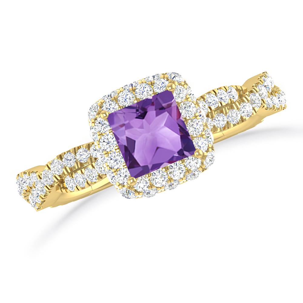 Yellow Gold - Amethyst