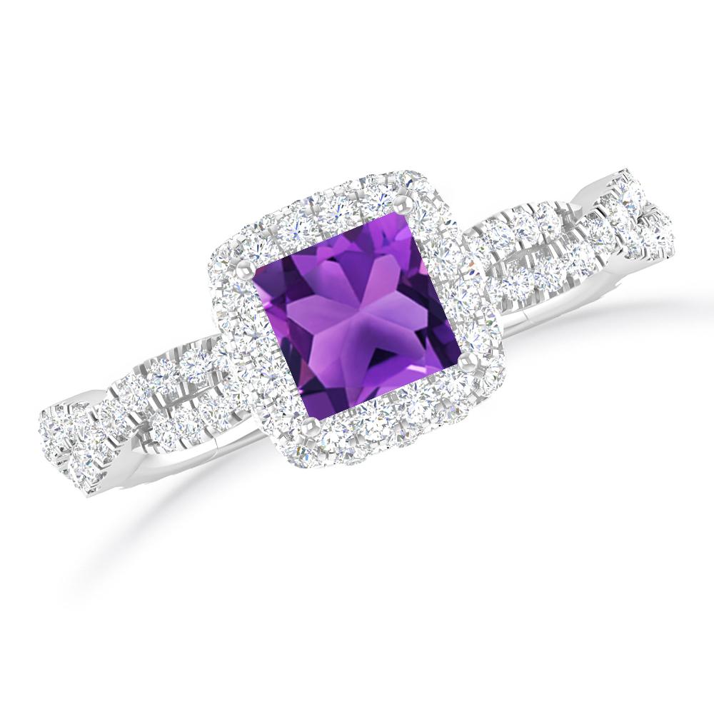 White Gold - Amethyst