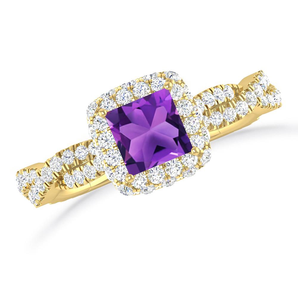 Yellow Gold - Amethyst