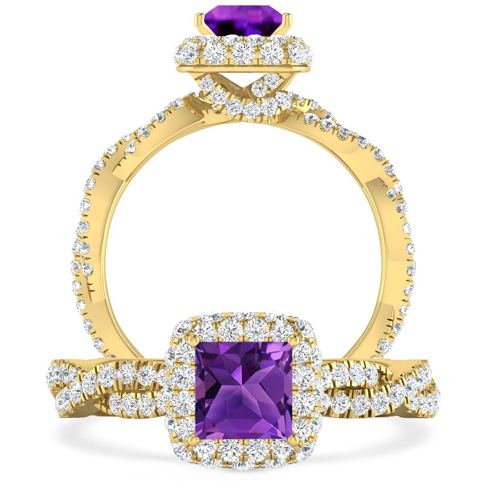 Yellow Gold - Amethyst