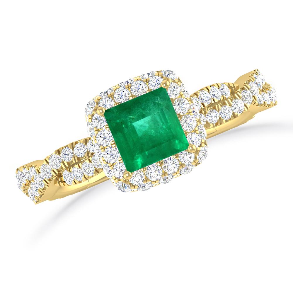 Yellow Gold - Emerald